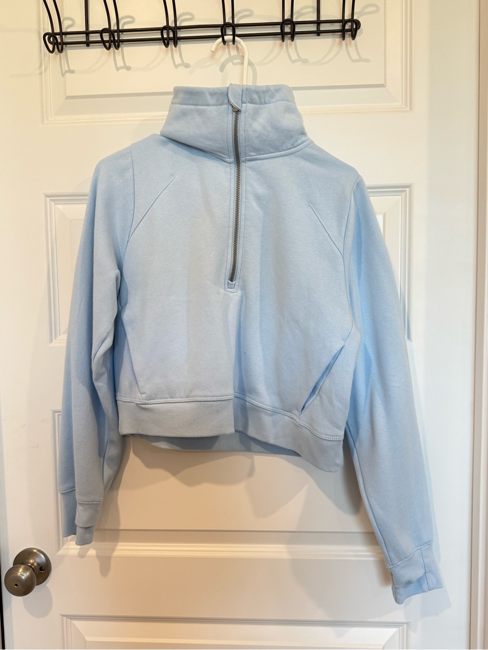 all in motion Light Blue Half-Zip Funnel Neck Pullover